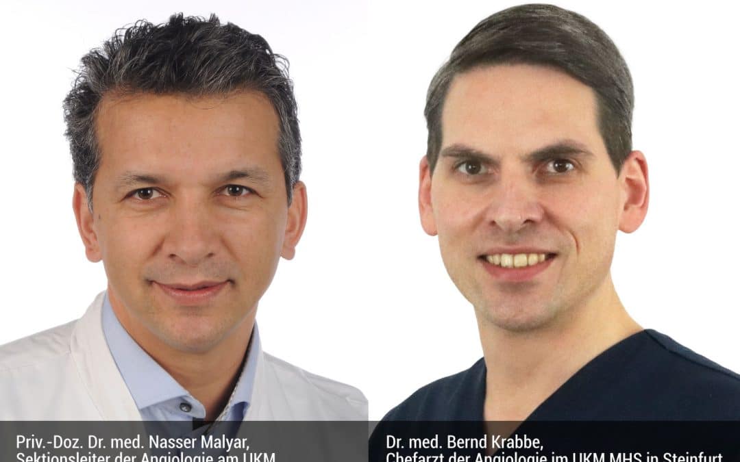 Auch E-Zigaretten bergen Risiken für die Gesundheit: Autoren der Studie sind u.a. Dr. Bernd Krabbe, Chefarzt der Angiologie im UKM MHS in Steinfurt, und Priv.-Doz. Nasser Malyar, Sektionsleiter der Angiologie am UKM (Universitätsklinikum Münster).