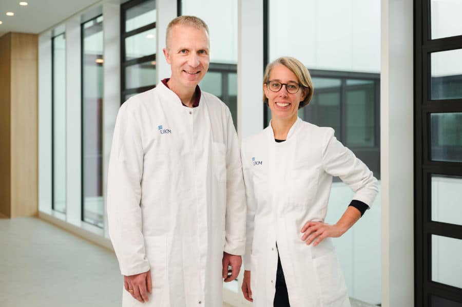 Die UKM-Geburtshilfe hat jetzt erstmalig mit Prof. Ralf Schmitz und Dr. Mareike Möllers zwei nach den DEGUM-Stufen II und III zertifizierte Kursleitende. © Foto UKM
